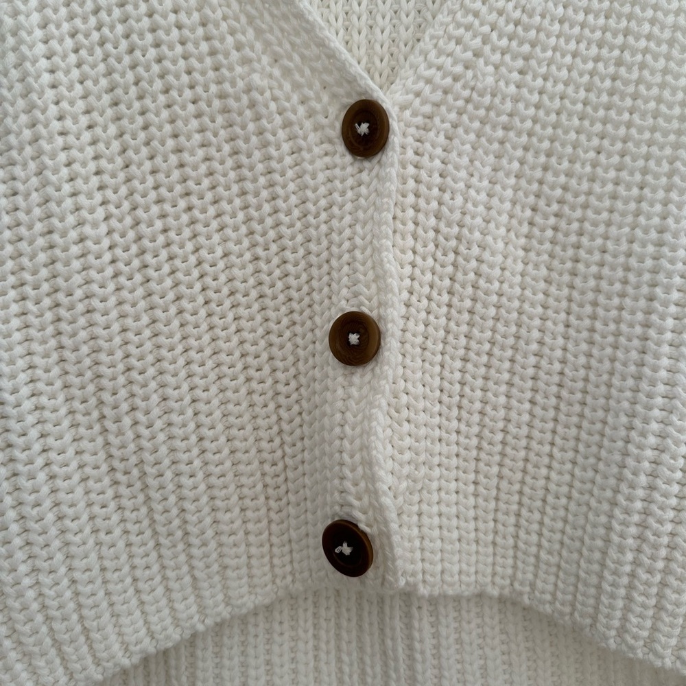 Free People Cream V-Neck Sweater Vest - Picture 7 of 9